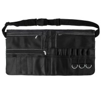 Big Size Black Polyester Makeup Belt Bag Cometic Brush Waist Bag Makeup Fanny Pack For Makeup Artist