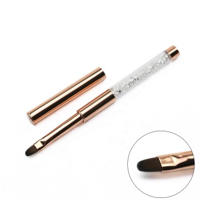 New Rose Gold Nail Art Acrylic UV Gel Extension Builder Rhinestone Painting Brush Liner Drawing Pen Manicure Tool