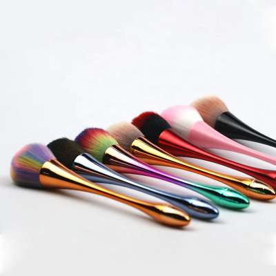 Nail Acrylic Brushes Rainbow Soft Colorful Nail Dust Collect Brushes