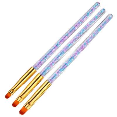 Nail Art Brush Set Painting Gel Pen 3D Tips Acrylic UV Gel Nail Brushes French Design Manicure Tool